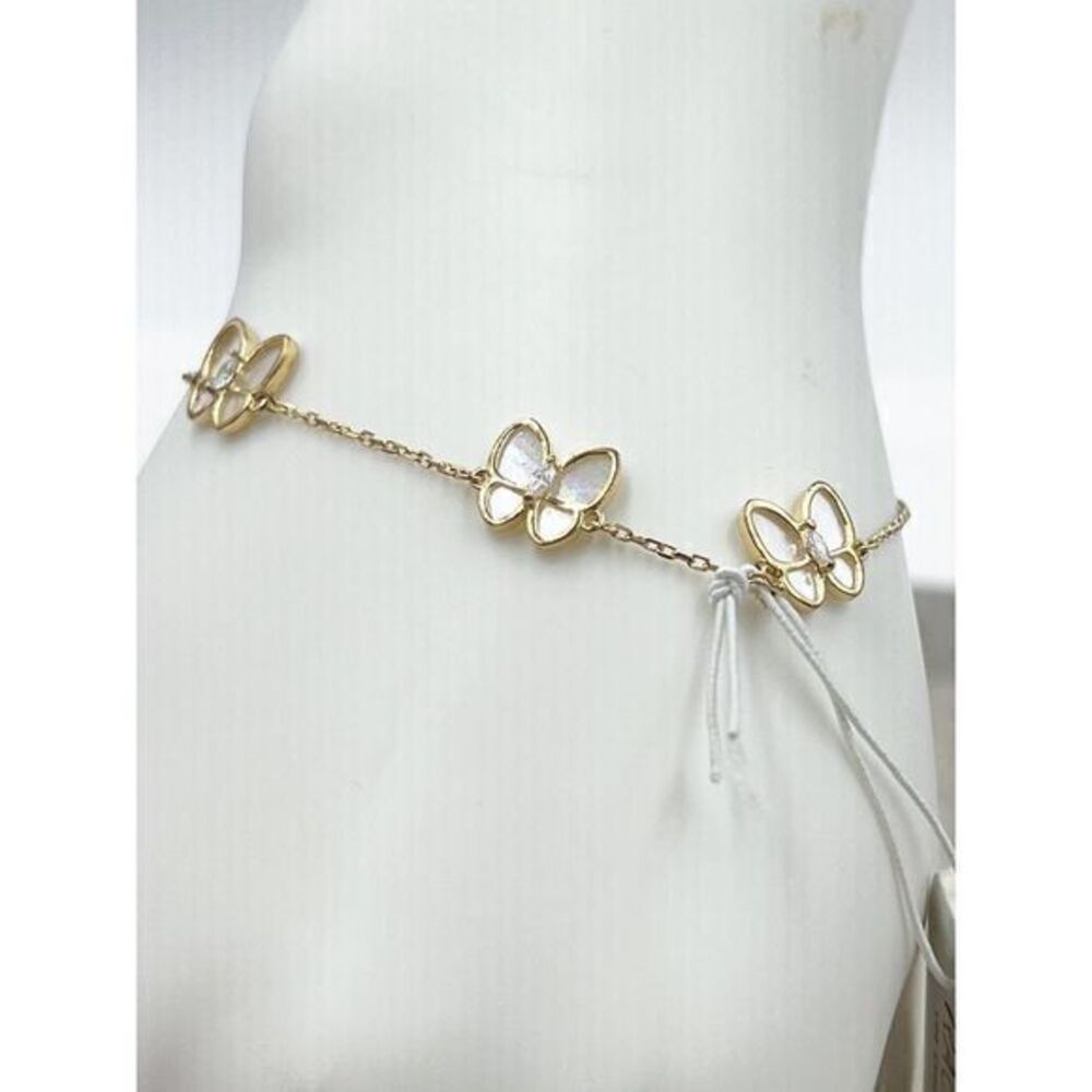 18K Gold plated Sterling Silver Butterfly Bracelet NWT